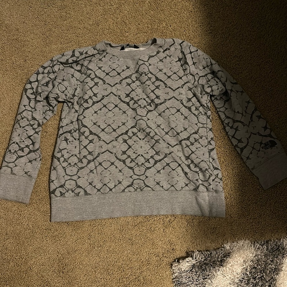 Snake skin pattern North Face crewneck